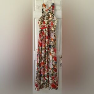 Lulu's Vibrant Floral Maxi Dress